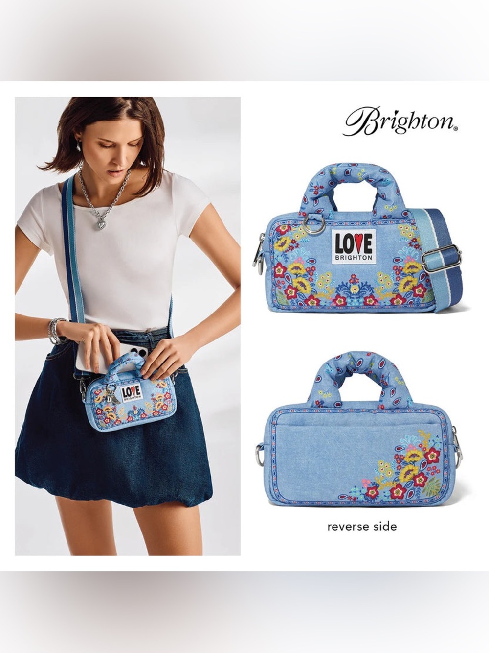 🌼NWT:Brighton Bandana Love Crossbody Bag - Picture 5 of 9